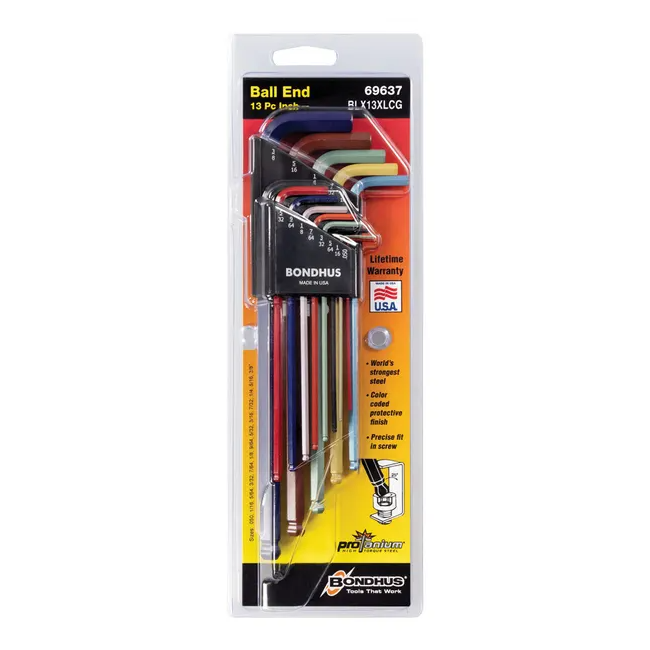 Bondhus 13 PC Ball L-WR XL .050 - 3/8 BD69637