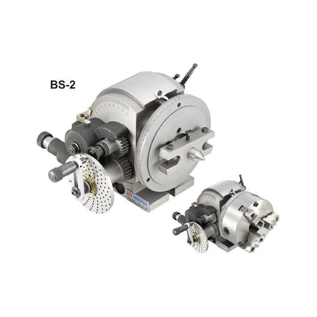 Vertex Dividing Head with 8" 3 jaw chuck - includes tailstock, gears, plates BS2VSC8