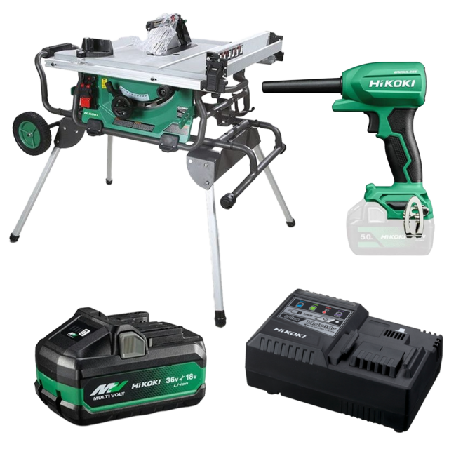 HiKOKI 254MM Table Saw & Air Duster Combo C10RJRA(PMZ)