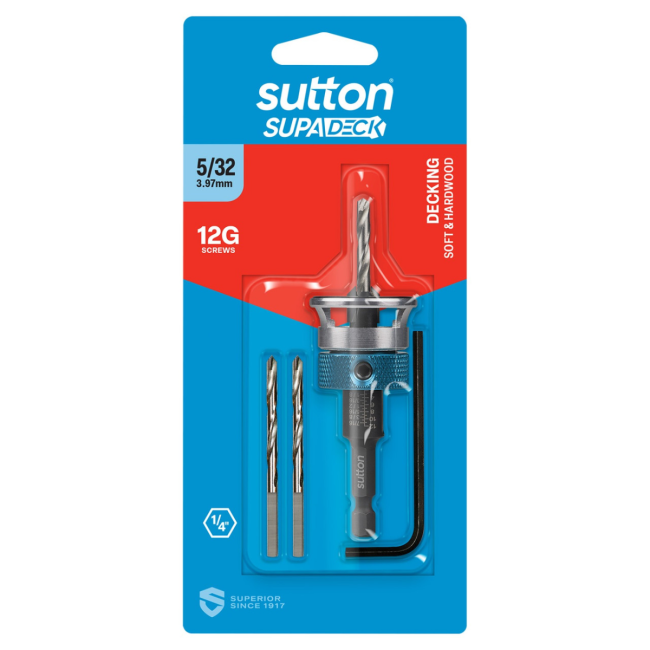 Sutton 5/32" Supadeck TCT Drill & Countersink C118H0397