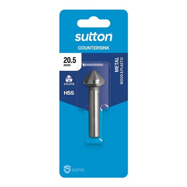 Sutton 20.5MM HSS Straight Countersink Bit C201H2050