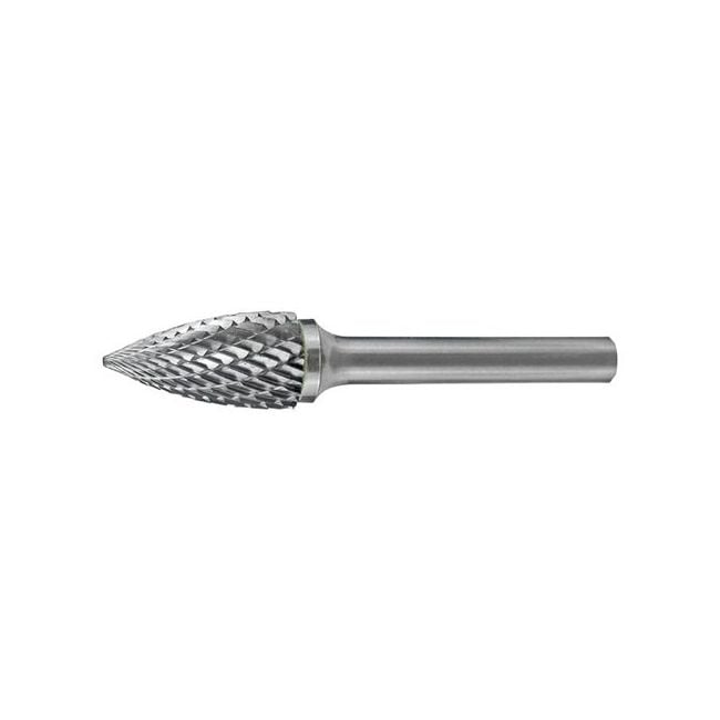 Holemaker Carbide Burr Tree Shape Pointed End 1/8" X 3/8" Head 1/8" Shank Dc CB-SG43