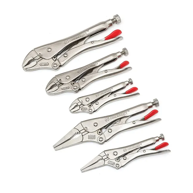 Crescent 5PC Curved and Long Nose Locking Plier Set CLP5SETN-08
