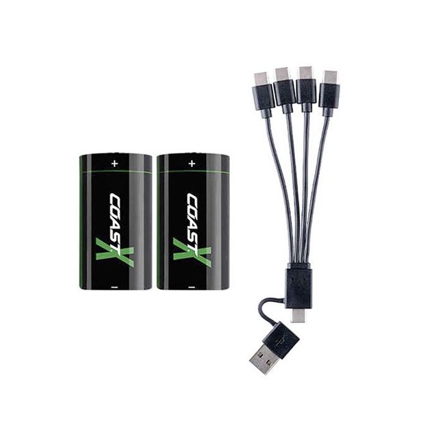 Coast 3V ZITHION-X Rechargeable Battery USB-C 2 Pack COAZXCR123