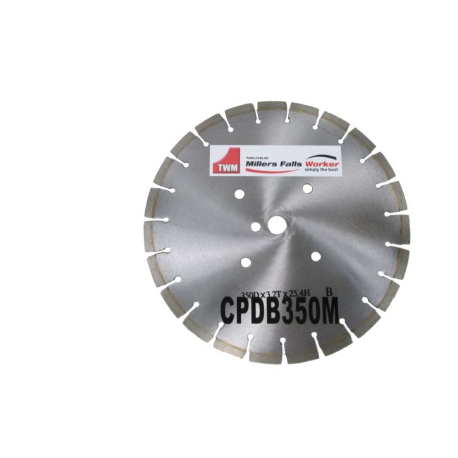 Millers Falls 350mm Diamond Blade for Road and Pedestrian Saw CPDB350M