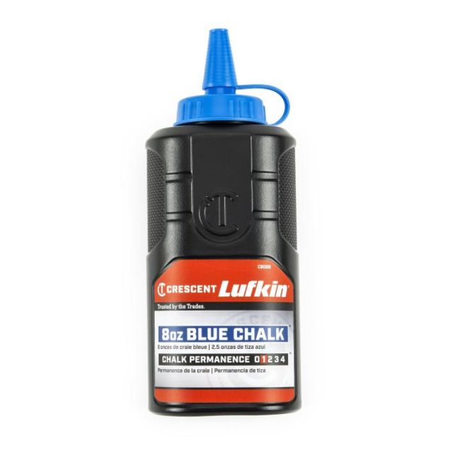 Crescent Lufkin Blue Chalk Refill 225G/8oz Easy Fill Bottle CB08B