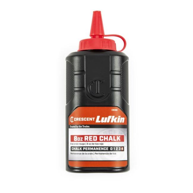 Crescent Lufkin Red Chalk Refill 225G/8oz Easy Fill Bottle CB08R