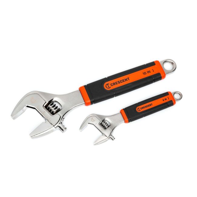 Crescent 2 Piece 6" & 10" Quick-Fit-Jaw Adjustable Wrench Set AC3610CVS
