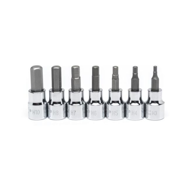 Crescent CBSS1N Hex Bit Socket Set 7 Piece 3/8" Drive Metric CBSS1N