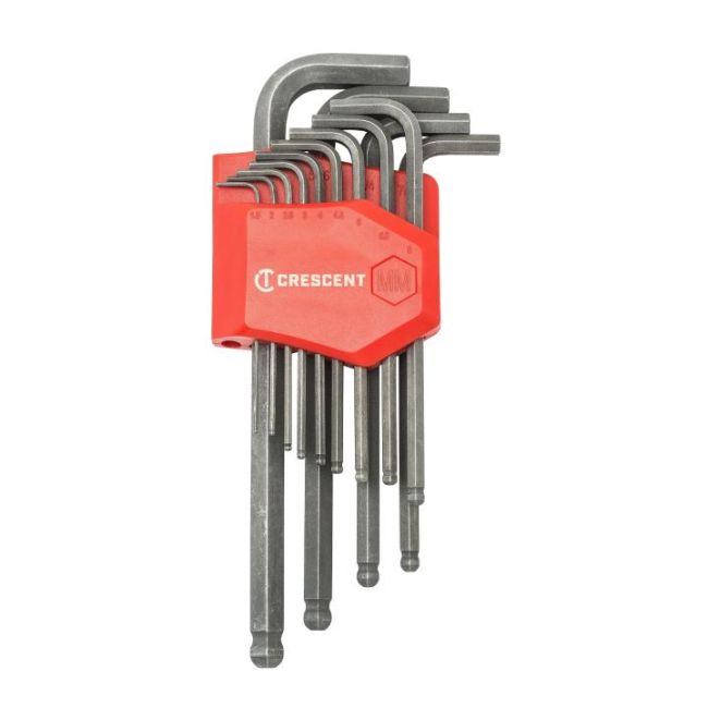 Crescent CHKLMBALL13 Hex Key Set 13 Piece Long Ball End Metric CHKLMBALL13