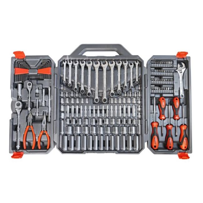 Crescent 180 Pc. 1/4" and 3/8" Drive 6Pt SAE/Metric Professional Tool Set CTK180