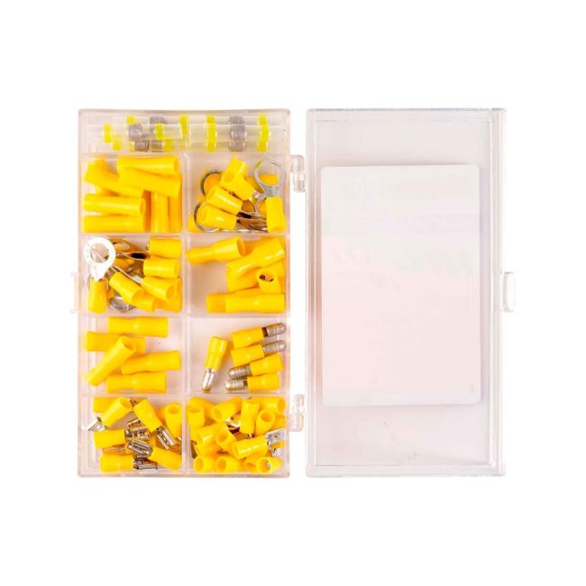 VoltFlow Electrical Terminal & Crimping Kits 90 Piece Yellow CTK90Y