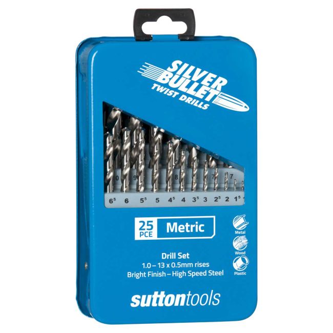 Sutton 25PC 1-13MM Silver Bullet Jobber Drill Bit Set D101MTLSM3