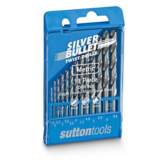 Sutton 13 Piece 1.5-6.5mm Metric HSS-Bright Jobber Drill Bit Set D101SM1