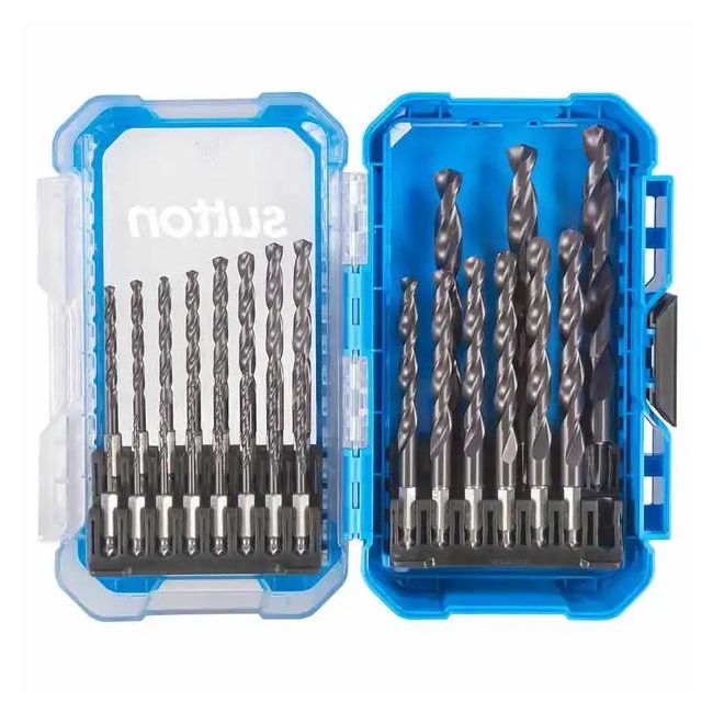 Sutton SUPABIT 2-13mm 1/4-HX HSS Metal Quick-Change Drill Bit Set - 25 Piece D221S25A
