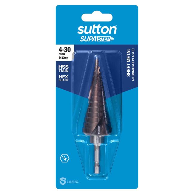 Sutton SupaStep 4-30MM HSS TiAIN Step Drill Bit D50543014