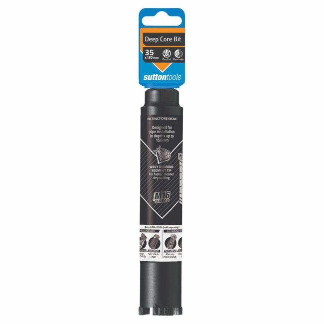 Sutton Diamond Core Cutter Drill Bit 35x150MM D6070350