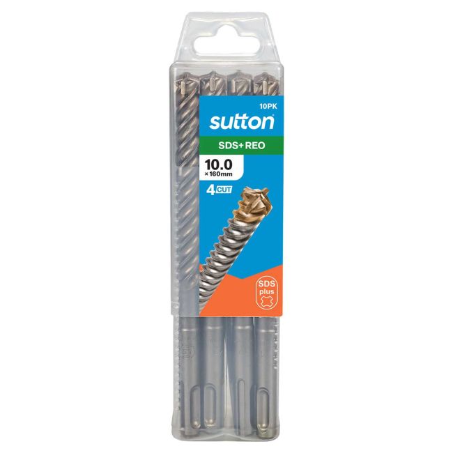 Sutton Masonry Drill Bit SDS+ 4 Cut 10x160 10PK D6821000
