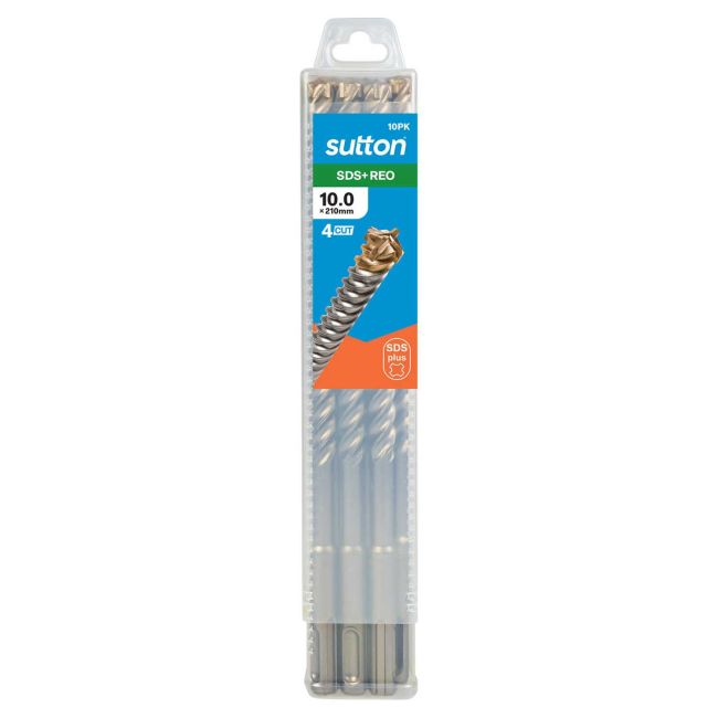Sutton Masonry Drill Bit SDS+ 4 Cut 10x210 10PK D6831000