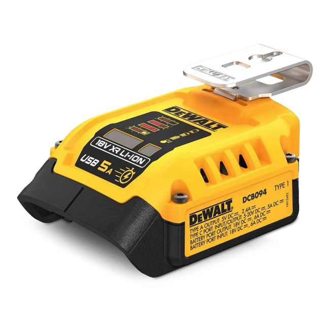 DeWALT DCB094K-XE USB Portable Charger 18V XR DCB094K-XE