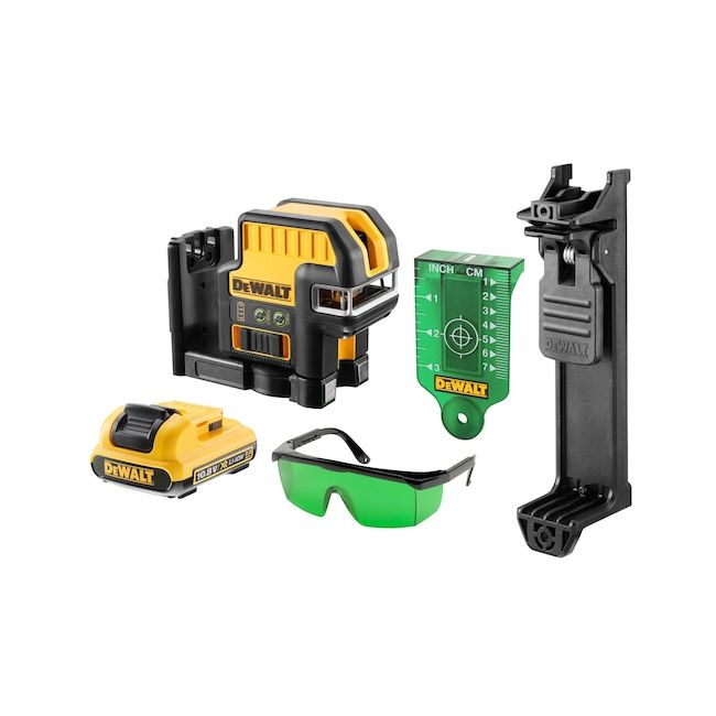 DeWALT 12V XR Cross Line & Spot Laser Kit Green DCE0822D1G-XE