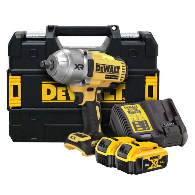 DeWALT DCF900P2T-XE Brushless Cordless Impact Wrench Combo Kit High Torque 18V 1/2" DCF900P2T-XE