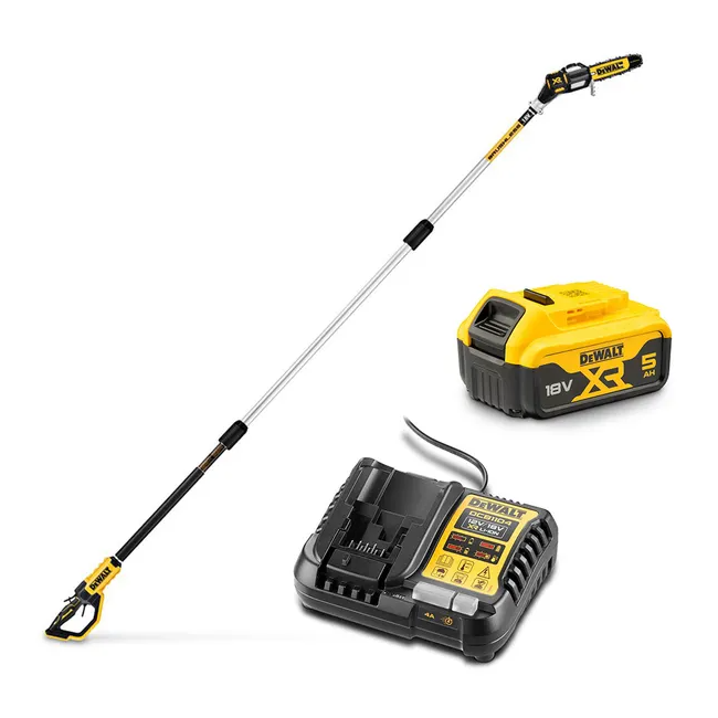 DeWALT 18V 5Ah XR 20CM Pole Saw Combo Kit DCMPS567P1-XE