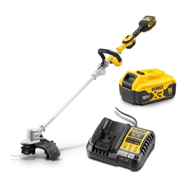 DeWALT 18V 5.0Ah XR Brushless 36cm Line Trimmer Kit DCMST561P1-XE