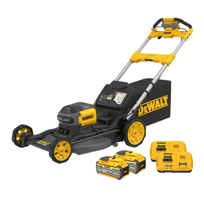 DeWALT 2x54V XR FLEXVOLT 21â€ Self-Propelled Mower (15Ah Kit) DCMWSP660Z2-XE