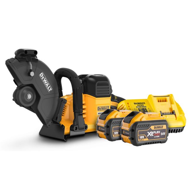 DeWALT Cut-Off Saw Combo 230mm 54V XR FLEXVOLT Inc 2x Batteries & Charger DCS691X2-XE