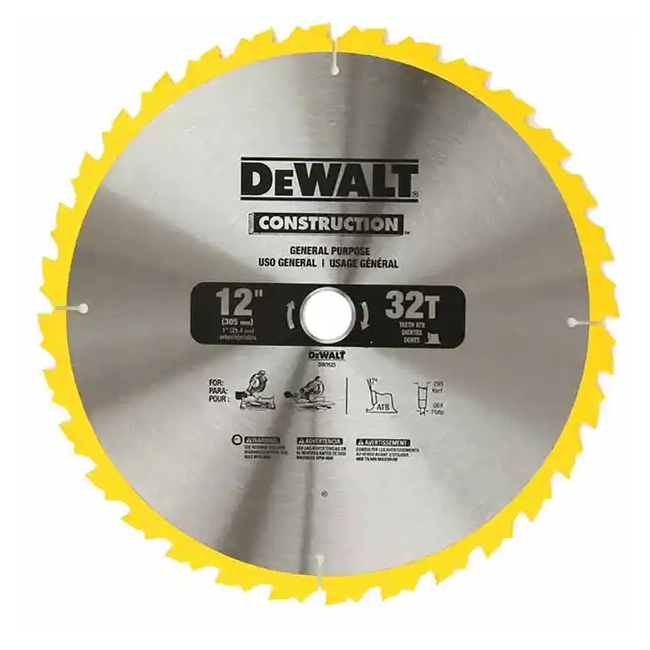 DeWALT 305MM (12") 32T Construction Circular Saw Blade DW3123