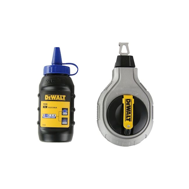 DeWALT 30m Chalk Line Reel Kit Aluminium with Blue Chalk DWHT47425-9