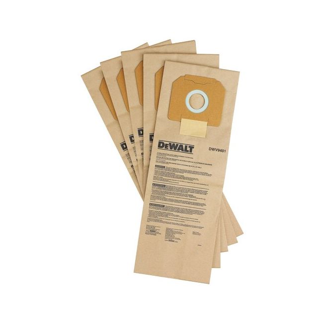 DeWALT Paper Dust Bag (5 Pack) DWV9401-XJ