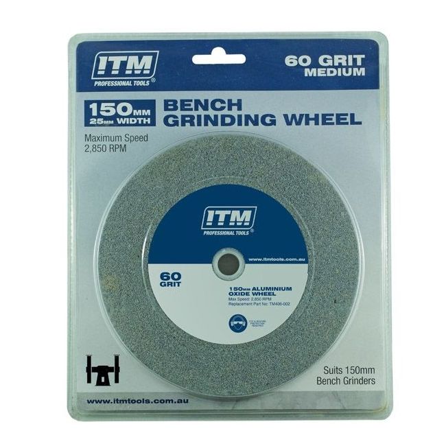 ITM 150 X 25MM 60 Grit Aluminium Oxide Grinding Wheel TM406-002
