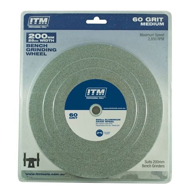 ITM 200 X 25MM 60 Grit Aluminium Oxide Grinding Wheel TM406-004