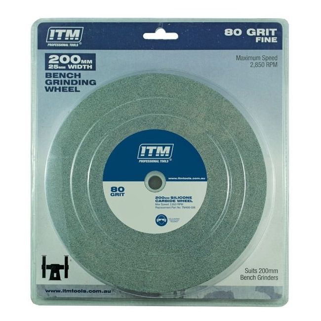 ITM 200 X 25MM 80 Grit Silicone Carbide Grinding Wheel TM406-006