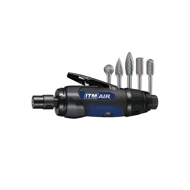 ITM 3/8" Die Grinder Kit With 5 Carbide Burrs & Case TM340-312KIT5