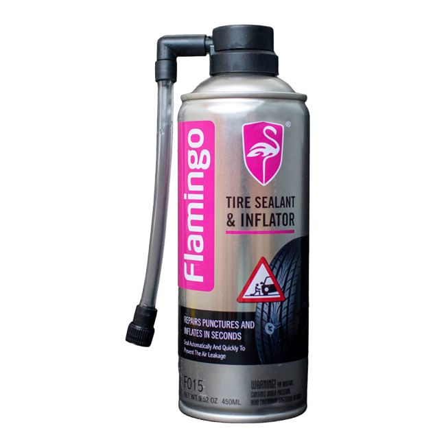 Flamingo Tyre Inflator & Tyre Sealant 450ml One Step Procedure F015