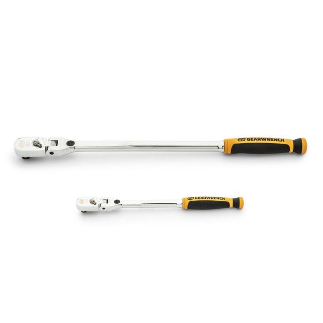 GEARWRENCH 2 Piece 1/4" & 3/8" Drive 120XP Dual Material Handle Locking Flex Head Ratchet Set 81381