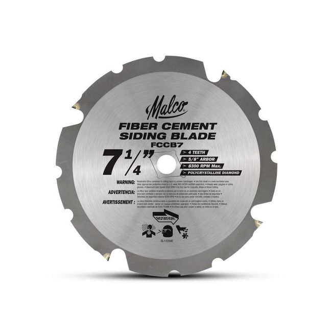Malco Fibre Cement Circular Saw Blade 184mm HTE-FCCB1EV