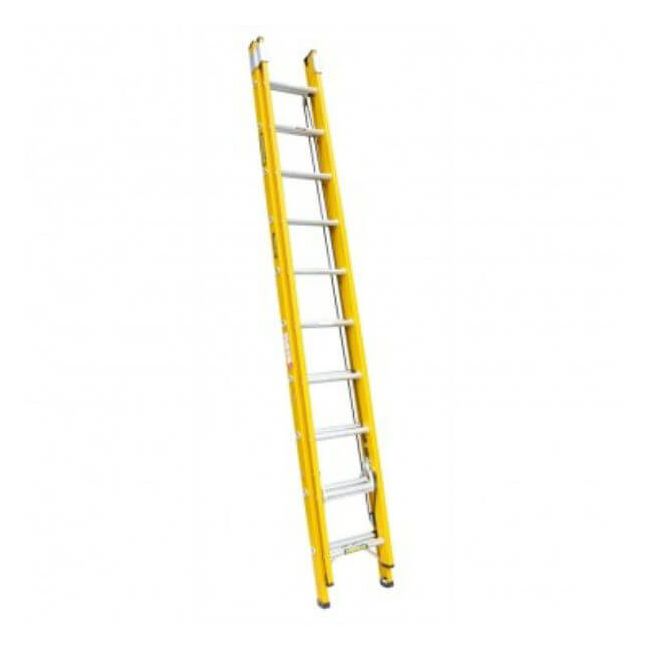 Gorilla Extension ladder with pole-mount 3.1-5.3m (10-17ft) Fibreglass 130kg Industrial FELP10/17-I