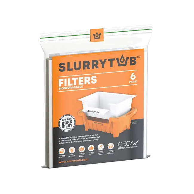 Slurrytub 6PC Biodegradable Filter FILT6PK