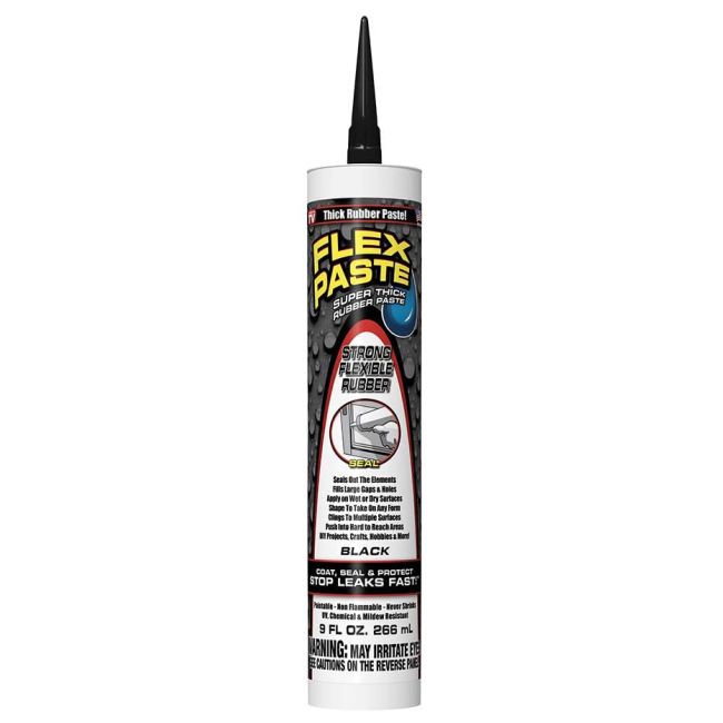 FLEX PASTE Rubber Paste Cartridge 266ml BLACK Suits Caulking Gun GSD715BLK