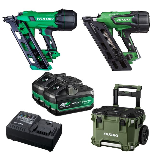 HiKOKI 18V Brushless Framing & Metal Connector Nailer Combo FRAMERAPNKIT(HRZ)