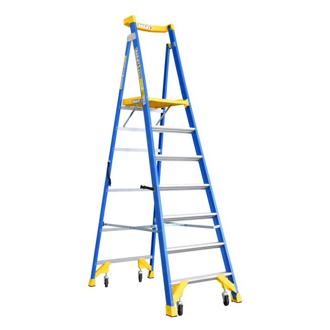 Bailey Fibreglass Platform Step Ladder  P170-7 170kg Ind Job Station - 2.1m FS13534