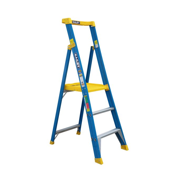 Bailey Pro 170kg 3 Step Fibreglass Platform Stepladder FS13946