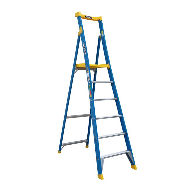 Bailey Pro Fibreglass Platform Step Ladder PFS6 170kg Ind Punchlock  - 1.8m FS13949