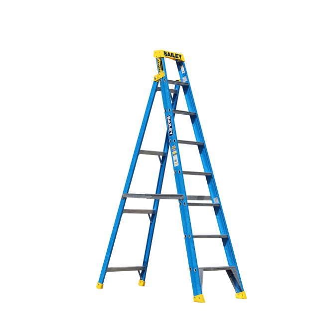 Bailey Pro Fibreglass Single Sided Ladder Leansafe 8 150kg Ind Punchlock - 2.4m FS13974