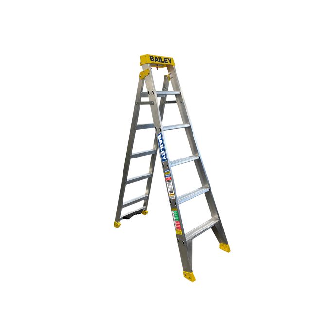 Bailey Aluminium Dual Purpose Ladder  DP6 150kg Ind Punchlock - 1.8m/3.2m FS13988