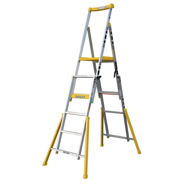 Bailey Adjustable Height Platform Step Ladder 3-6 170kg Ind FS13999